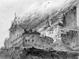 quelle
schweizerischer burgenverein 4001 basel karl jauslin brand der homburg im jahr 1798 aquarell um 1883 (privatbesitz arch)